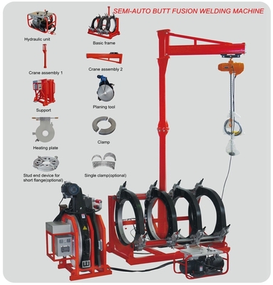 O HDPE de For Welding do soldador da fusão da extremidade conduz o tamanho de 800MM