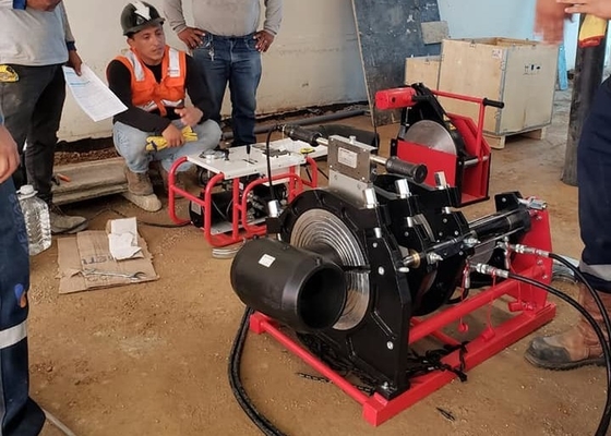 articulação hidráulica da tubulação do Hdpe da máquina da solda por fusão da extremidade 4inches
