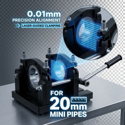 Quatro pinças de 200 mm de HDPE, Soldadora de Fusão Manual de Butt.