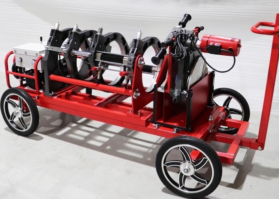 HDPE hidráulico da máquina 220V 355MM da solda por fusão da extremidade 50HZ com trole
