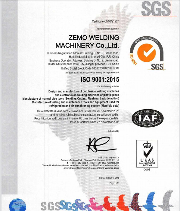 China HEBEI ZEMO TECHNOLOGY CO., LTD. Certificações